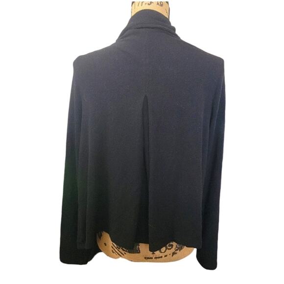 Large Michael Stars black draped slouchy knit jacket - Picture 3 of 6
